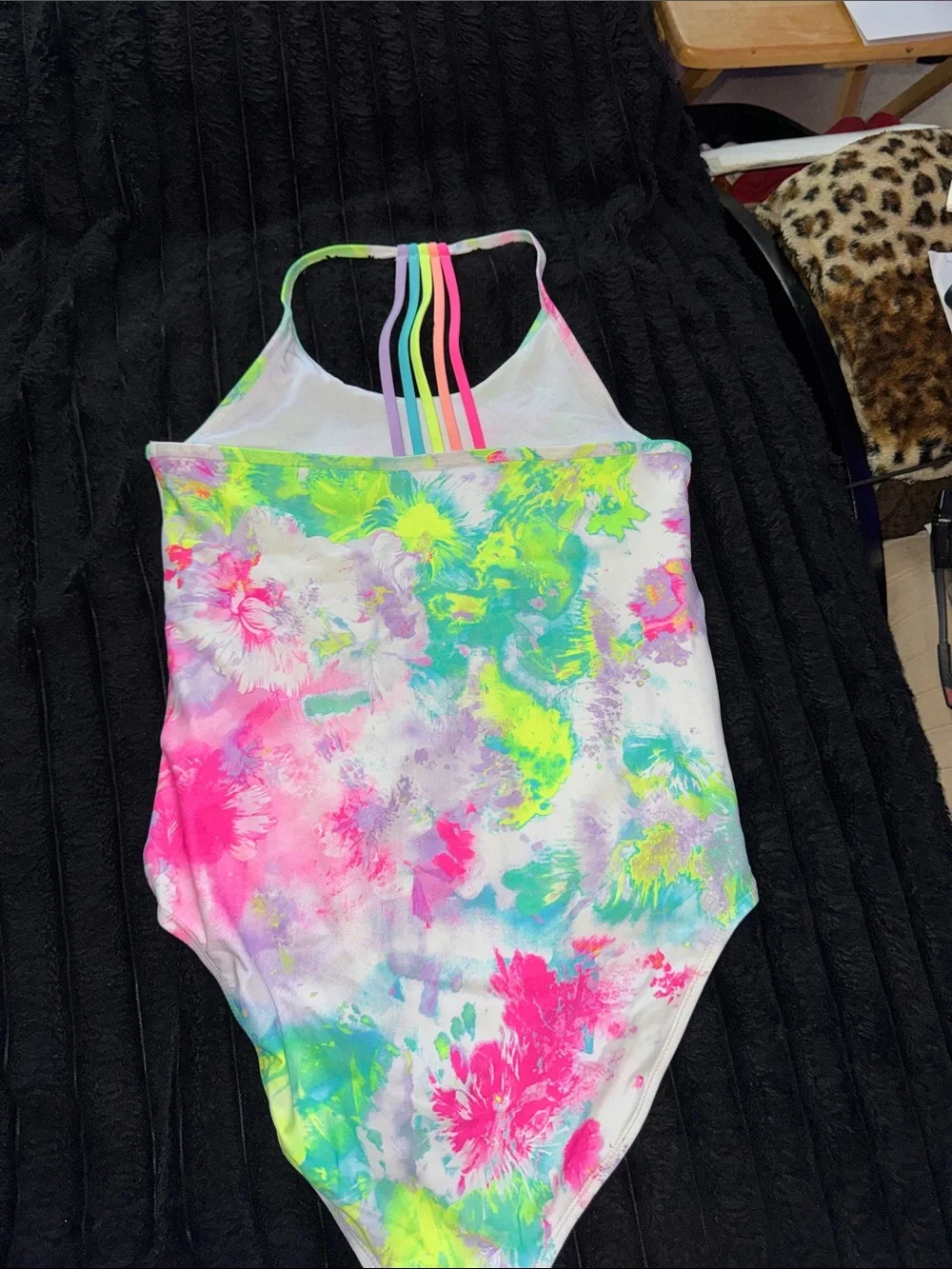 Neon Floral One-Piece Swimsuit